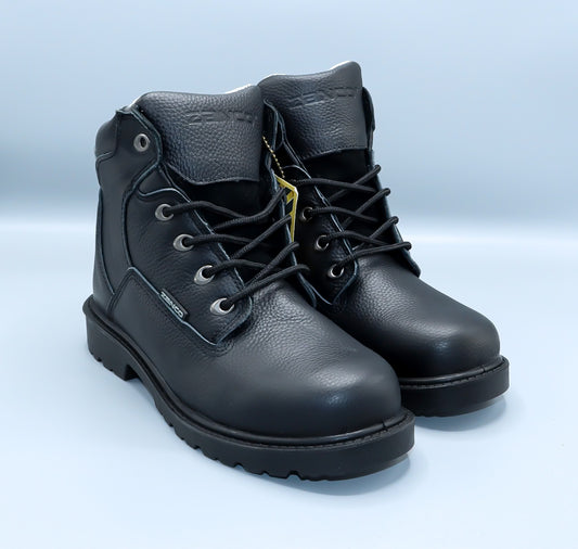 ZANCO- BLACK POBBLE F/G LEATHER BOOTS